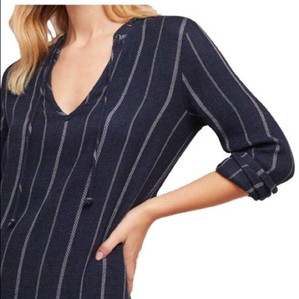 Anthro Cloth & Stone Stripe Tunic Dress Top - Picture 2 of 13